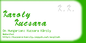karoly kucsara business card